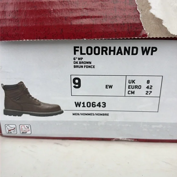 Wolverine Floorhand Waterproof leather boots size 9 EW (extra wide). - Picture 9 of 9